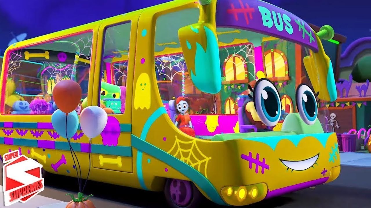 4K Halloween Wheels On The Bus | Kids TV Nursery Rhymes & Baby Songs