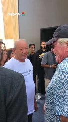 وصلة ضحك وهزار بين نجيب ساويرس وحسين فهمي وخالد يوسف