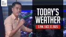 Today's Weather, 5 P.M. | Oct. 17, 2025