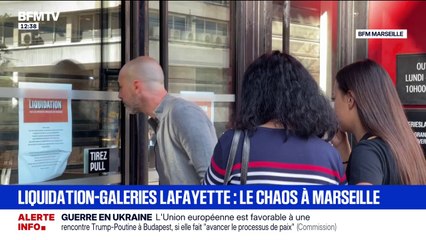 Bagarres, bousculades: la liquidation des Galeries Lafayette à Marseille tourne au désordre