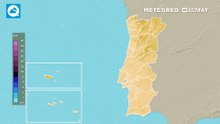 Precipitação regressa neste fim de semana, designadamente à região Norte, podendo até ao final de domingo registar-se até 35 mm no Minho.
