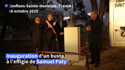 Inauguration d'un buste à l'effigie de Samuel Paty pour "exprimer la vie"