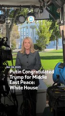 Putin Congratulated Trump for Middle East Peace: White House