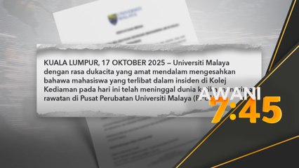 Pelajar UM maut terjatuh dari bangunan kolej kediaman
