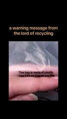 Lore of Recycling #recycle #lordoftherings The Lord of Recycling