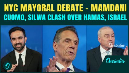 NYC Mayoral Debate HEATS UP! Mamdani Vs Cuomo Vs Silwa BIG CLASH Over Hamas and Israel on LIVE TV