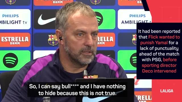 'It's bull****' - Flick slams claims he wanted to drop Yamal against PSG
