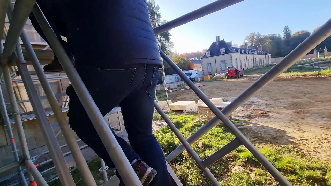 Les travaux en cours au château de Kerguéhennec