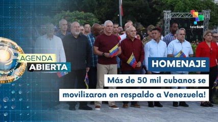 Pueblo de Cuba realiza acto de solidaridad con Venezuela