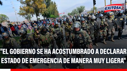 Sebastián Flores: "El Gobierno se ha acostumbrado a declarar estado de emergencia de manera muy ligera"