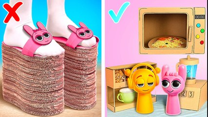 WOW! We Made a Cardboard House for Paper Sprunki! *Fun Crafts & Cool DIYs*