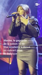 Marine, la gagnante de la saison 12 de Star Academy, a donné un concert privé en Belgique