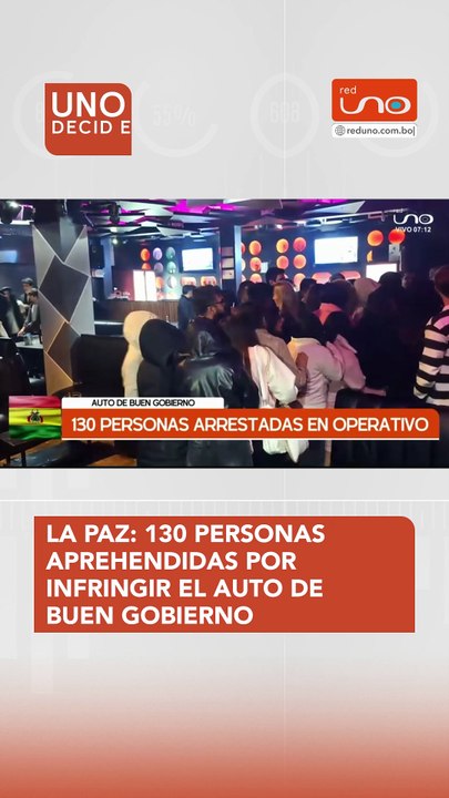 LA PAZ: 130 PERSONAS APREHENDIDAS POR INFRINGIR EL AUTO DE BUEN GOBIERNO