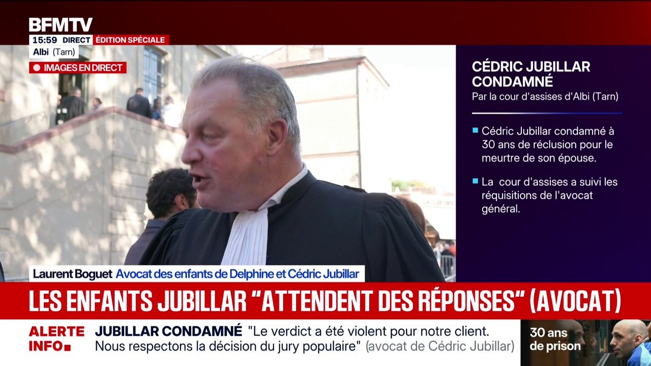 Condamnation de Cédric Jubillar: les enfants "attendent des réponses", assure Me Laurent Boguet, avocat des parties civiles
