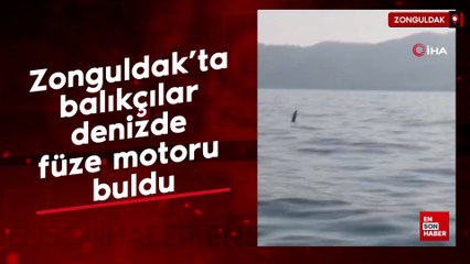Zonguldak’ta balıkçılar denizde füze motoru buldu