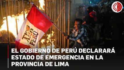 El Gobierno de Perú declarará estado de emergencia en la provincia de Lima
