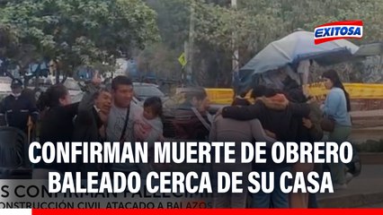 VES: Médicos confirman el fallecimiento de trabajador de construcción civil tras ataque de delincuentes