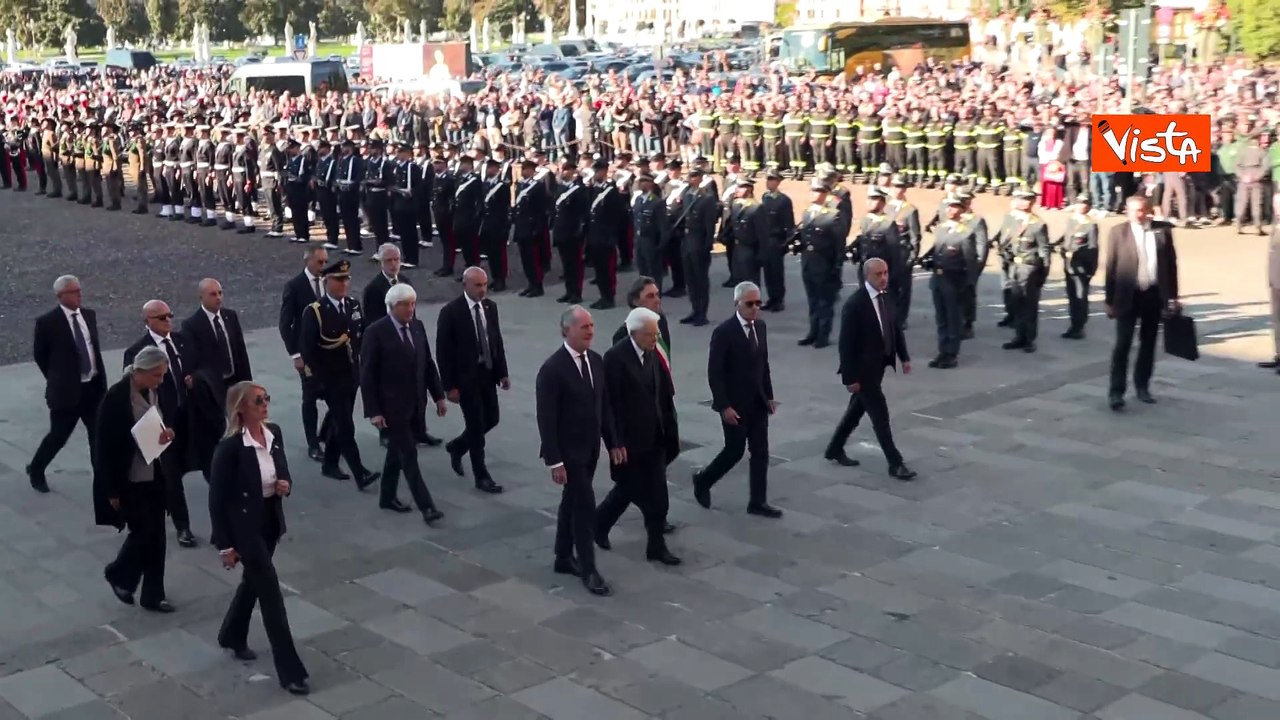 Mattarella ali funerali di Stato dei Carabinieri morti nel Veronese
