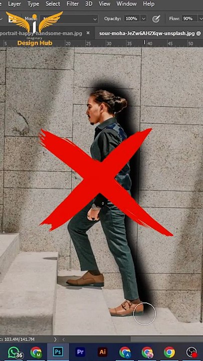 Create Realistic Shadow in Photoshop | Easy Trick in 54 Sec #Shorts #dailymotionshorts #dailymotionreels #trend