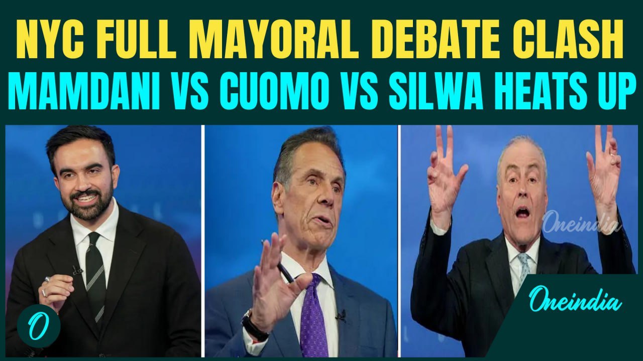 US NYC Mayoral Debate FULL Video: Mamdani, Cuomo, Sliwa FACE OFF Over Trump, Hamas In 1st Debate
