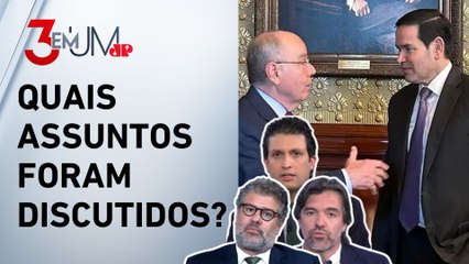 O que foi decidido? Comentaristas repercutem encontro entre Marco Rubio e Mauro Vieira nos EUA