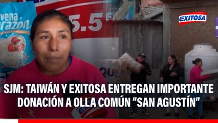 Exitosa y Gobierno de Taiwán entregan importante donación de alimentos a olla común en SJM