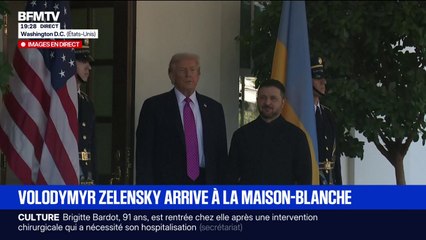 Le président ukrainien Volodymyr Zelensky est arrivé à la Maison Blanche pour une rencontre avec Donald Trump