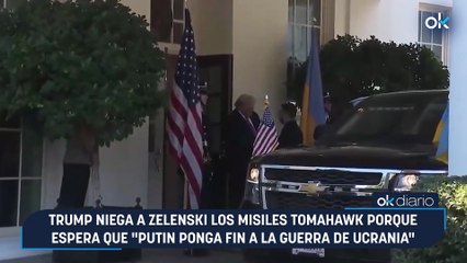 Trump niega a Zelenski los misiles Tomahawk porque espera que "Putin ponga fin a la guerra de Ucrania"