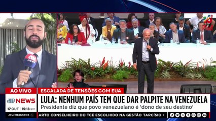 Lula defende Venezuela: 'Nenhum país pode dar palpite no destino venezuelano' | TEMPO REAL