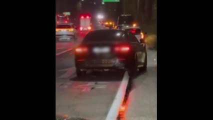 수도권제1순환고속도로서 포트홀 발생...다친 사람 없어 / YTN