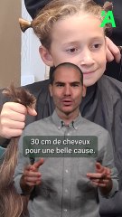 Minute locale: Victor fait don de 30 centimètres de cheveux pour les personnes atteintes d'un cancer du sein