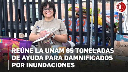 Reúne la UNAM 65 toneladas de ayuda para damnificados por inundaciones