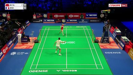 Le replay du quart de finale de Christo Popov - Badminton - Open du Danemark