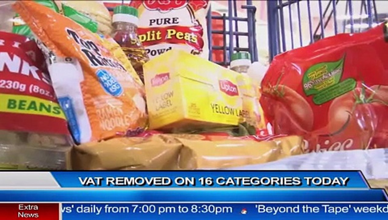 VAT REMOVED ON 16 CATEGORIES TODAY