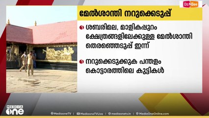 Sabarimala  | ശബരിമല മാളികപ്പുറം ക്ഷേത്രങ്ങളിലേക്കുള്ള മേൽശാന്തി തെരഞ്ഞെടുപ്പ് ഇന്ന്