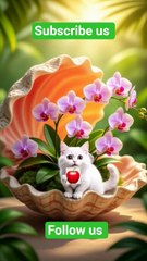 beautiful cat & apple video #funny #cat #catvideos