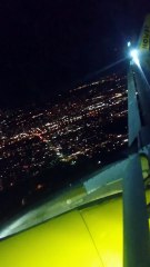 Airplane Taking off from Bogota At Night