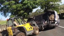 Angry Farmer Flips Car Off His Land - Fails Of The Week ¦ FailArmy