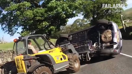 Angry Farmer Flips Car Off His Land - Fails Of The Week ¦ FailArmy