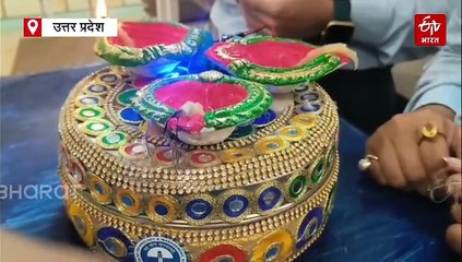 बिना माचिस 'जय श्रीराम' बोलते ही जल उठेगा यह दीया; ITM इंजीनियरिंग कॉलेज की छात्राओं ने किया तैयार