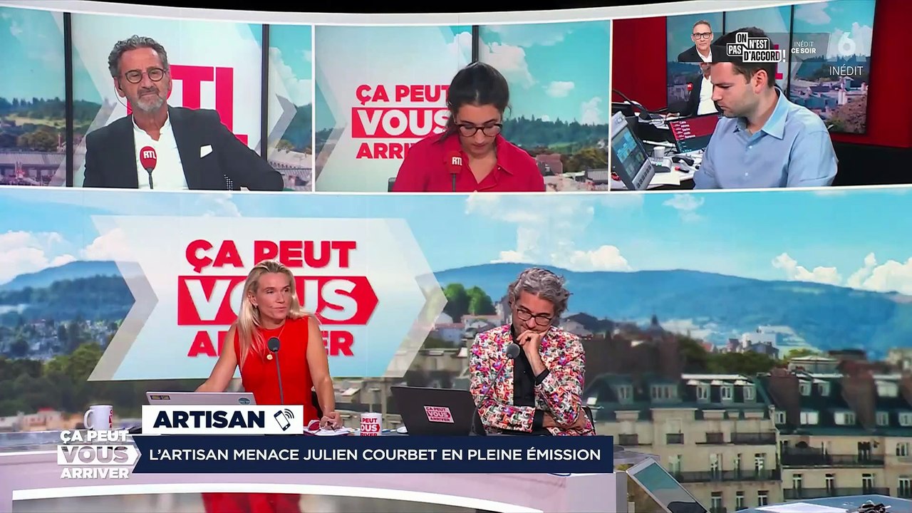 Julien Courbet pris à partie en pleine émission par un artisan : "Je vais balancé le nom de vos dealers ! On se croisera à l'occasion, vos conneries ça suffit !"