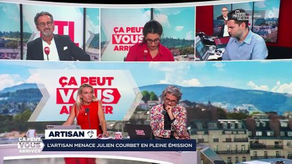 Julien Courbet pris à partie en pleine émission par un artisan : "Je vais balancé le nom de vos dealers ! On se croisera à l'occasion, vos conneries ça suffit !"