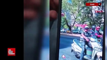 İzmir'de motosikletiyle vatandaşları korkutarak kayda alan şüpheliye gözaltı