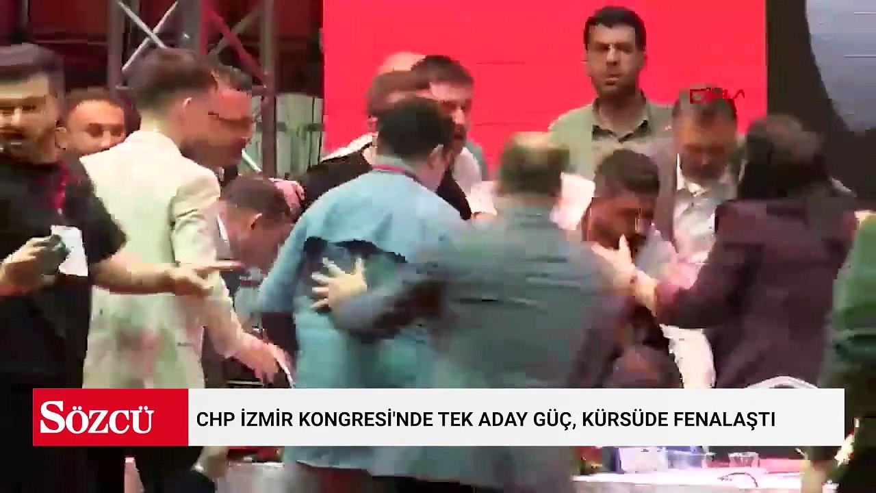 CHP İzmir Kongresi'nde tek aday Güç, kürsüde fenalaştı