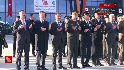 Tokat'ta eğitim sırasında şehit olan askerin cenazesi törenle memleketine uğurlandı