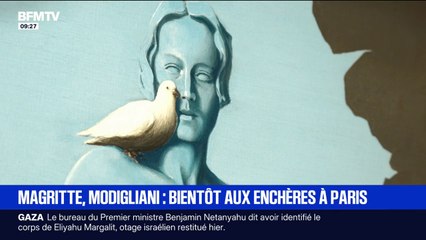 Des œuvres de René Magritte, Amedeo Modigliani et Yves Klein mises en vente aux enchères