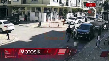 Antalya'da motosikletli önüne çıkan motosiklete çarpmamak için yola savruldu