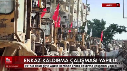 İHH'nın desteğiyle Gazze kentinde enkaz kaldırma çalışması yapıldı
