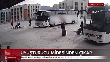 Çanakkale'de İranlı tacir yutup midesine sakladığı 173,15 gram uyuşturucuyla yakalandı