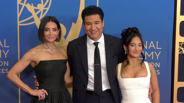 Courtney Lopez, Mario Lopez, Gia Francesca 2025 Daytime Emmy Awards Red Carpet